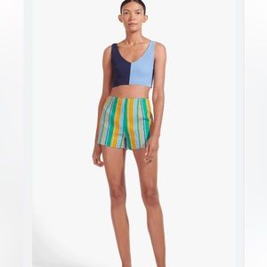 STAUD | Oscar Stripes Shorts